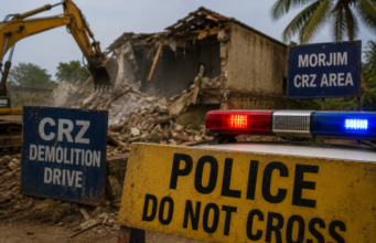 Man’s self-harm attempt during Morjim CRZ demolition prevented by police