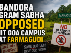 Bandora Gram Sabha opposed IIT Goa campus at Farmagudi
