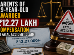 Parents of 29-Year-Old Awarded ₹12.27 Lakh compensation in Fatal Accident Claim