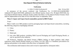 Goa to roll out Deposit Refund Scheme for liquor and liquor-based commodities in Phase I from Sept 1