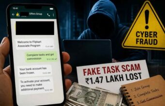 Woman duped of ₹1.47 lakh in fake Flipkart task scam