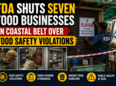 FDA shuts seven food businesses in coastal belt over food safety violations