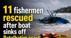 11 fishermen rescued after boat sinks off Betalbatim coast