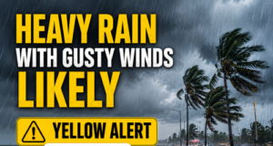 Heavy rain with gusty winds likely; Yellow alert till August 1