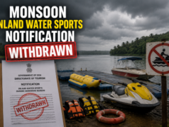 Monsoon inland water sports notification withdrawn