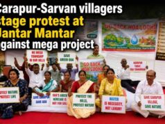 Carapur-Sarvan villagers stage protest at Jantar Mantar against mega project
