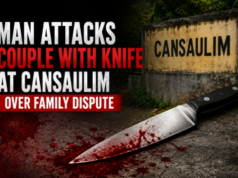 Man attacks couple with knife at Cansaulim over family dispute