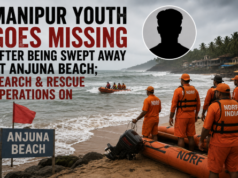 Manipur youth goes missing after being swept away at Anjuna Beach; search & rescue operations on