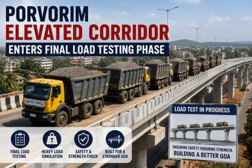 Porvorim Elevated Corridor Enters Final Load Testing Phase