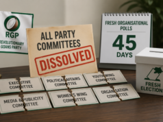 RGP dissolves all party committees, to hold fresh organisational polls in 45 days