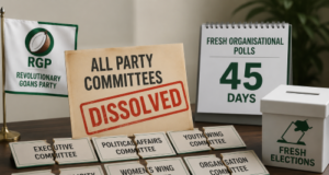 RGP dissolves all party committees, to hold fresh organisational polls in 45 days