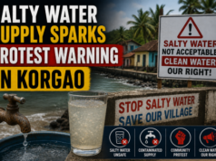 Salty water supply sparks protest warning in Korgao