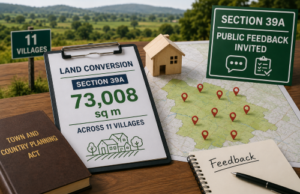 TCP invites feedback on conversion of 73,008 sq m land under 39A across 11 villages