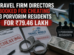 Travel firm directors booked for cheating 3 Porvorim residents for ₹79.46 lakh