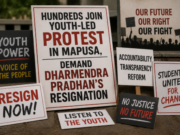 Hundreds Join Youth-Led Protest in Mapusa, Demand Dharmendra Pradhan’s Resignation