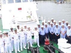 Goa Shipyard Hands Over Indigenous Fast Patrol Vessel ICGS Ajit