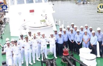 Goa Shipyard Hands Over Indigenous Fast Patrol Vessel ICGS Ajit