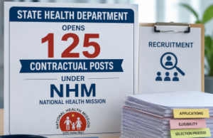 State Health Department opens 125 contractual posts under NHM