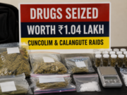 Drugs worth ₹1.04 lakh seized in separate Cuncolim, Calangute raids