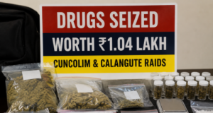 Drugs worth ₹1.04 lakh seized in separate Cuncolim, Calangute raids