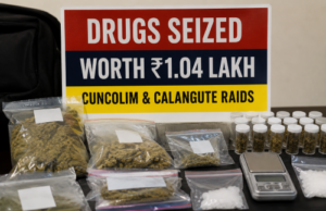 Drugs worth ₹1.04 lakh seized in separate Cuncolim, Calangute raids