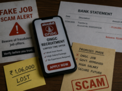 Sarzora woman loses ₹1.06 lakh in fake ONGC job scam