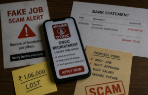 Sarzora woman loses ₹1.06 lakh in fake ONGC job scam