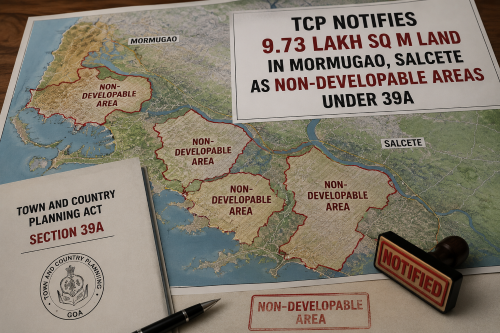 TCP notifies 9.73 lakh sq m land in Mormugao, Salcete as Non-Developable Areas under 39A