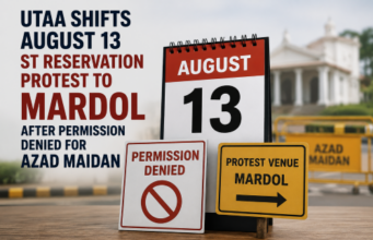 UTAA shifts August 13 ST reservation protest to Mardol after permission denied for Azad Maidan