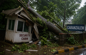 Security guard killed after tree falls on cabin at Caranzalem