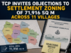 TCP invites objections to settlement zoning of 71,916 sq m across 11 villages