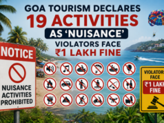 Goa Tourism Declares 19 Activities as ‘Nuisance’; Violators Face ₹1 Lakh Fine