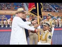 Amit Shah presents President’s Colour to Goa Police