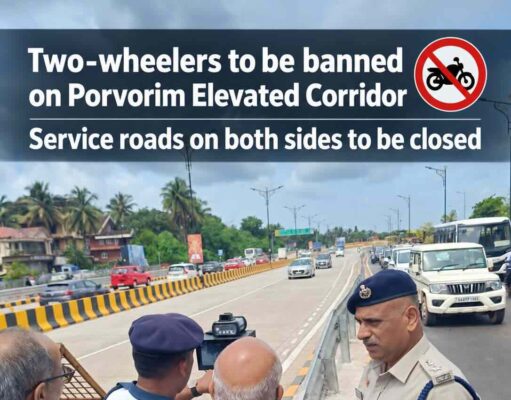 Two-wheelers to be barred from Porvorim flyover; service-road access to close temporarily for all vehicles: Kamat