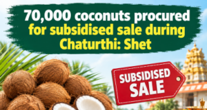 70,000 coconuts procured for subsidised sale during Chaturthi: Shet