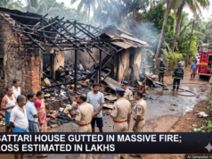 Sattari house gutted in fire
