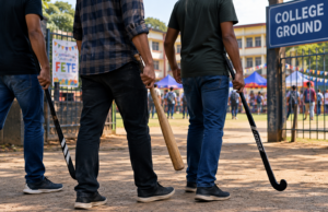 Three booked for entering Mapusa school fete with hockey sticks and baseball bats