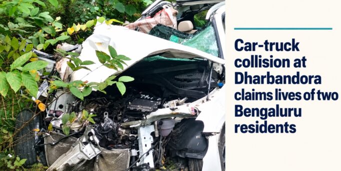 Car-truck collision at Dharbandora claims lives of two Bengaluru residents