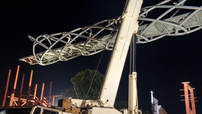 Bambolim footbridge installation postponed to next sunday after lifting snag