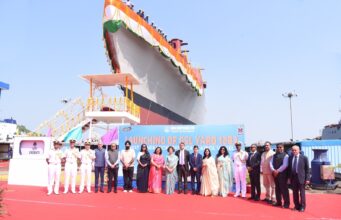 Goa Shipyard launches offshore patrol vessel INS Srishti