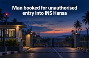 Man booked for unauthorised entry into INS Hansa