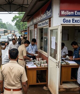 ACB raids at Mollem and Patradevi excise checkposts; seizes unaccounted cash